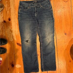 Silver Jeans Women's Straight Leg Jeans - Dark Blue